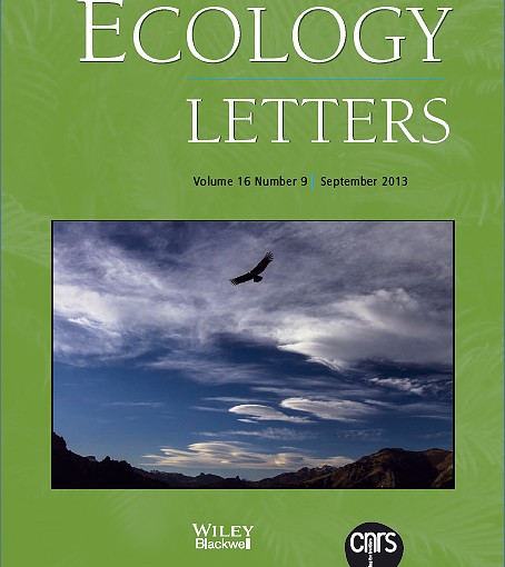 New publication: cover on Ecology Letters